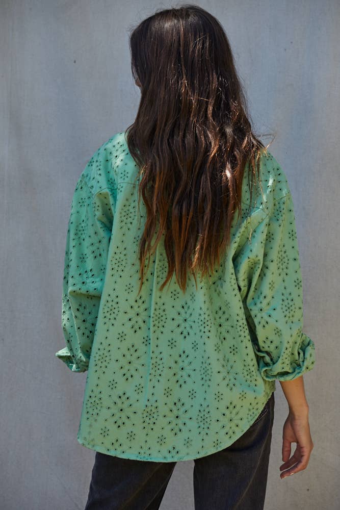 Eyelet Button Down