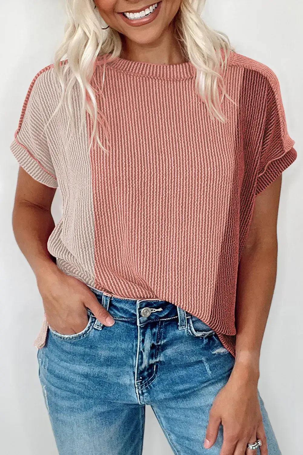 Colorblock Crew Neck Shirt