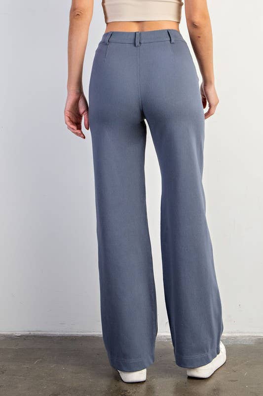 Straight Wide Leg Stretch Pants