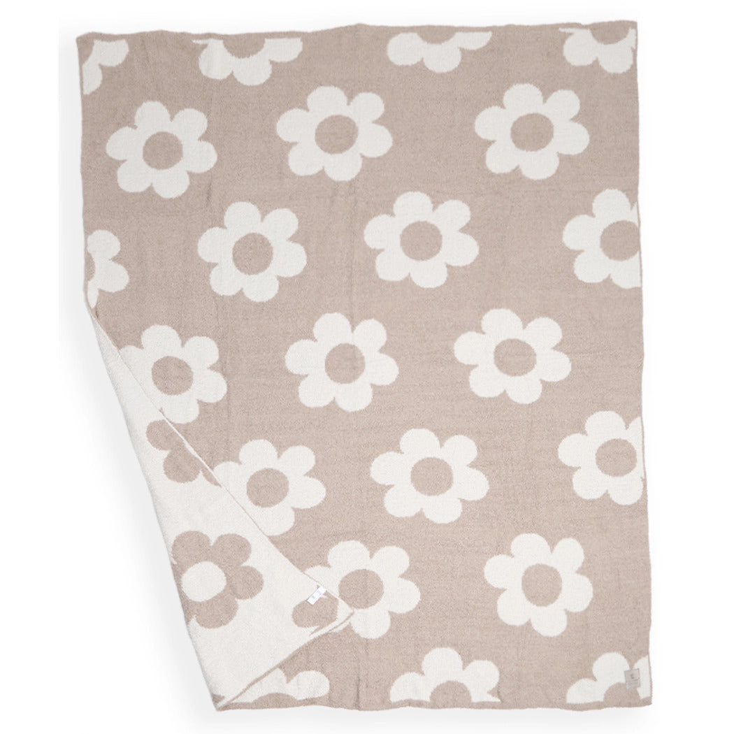 Flower Print Cozy Throw Blanket