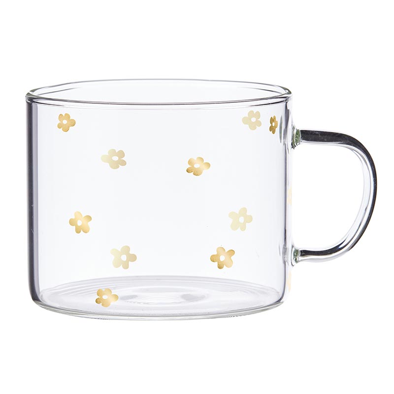 Gold Flower Mug