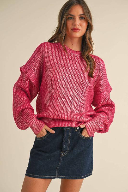 Metallic Knit Sweater